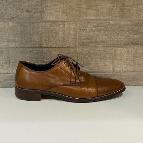 Cole Haan Mens Lenox Hill British Tan Cap Toe Lace Up Dress Oxfords Size 12 M - Picture 8 of 13
